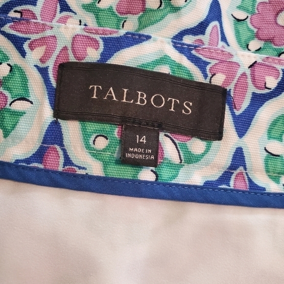 Talbots Colorful Pencil Skirt fully lined side zip Size 14, Preppy - Picture 4 of 6